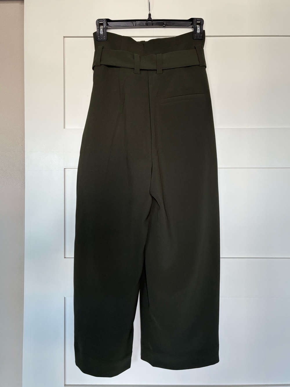 COS 6 Olive Green Paperbag Waist Wide Leg Trousers 🫒 - Picture 2 of 7